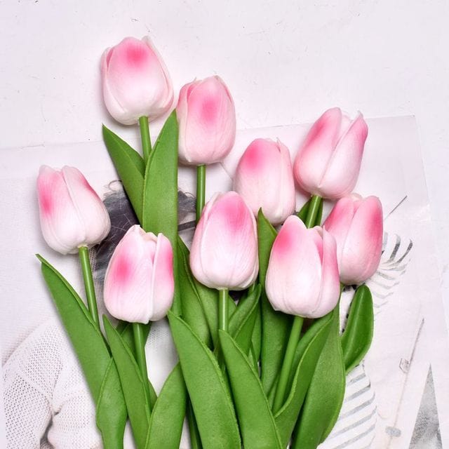 10pcs mini tulipas artificiais