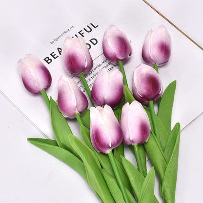 10 Stück künstliche Mini-Tulpen