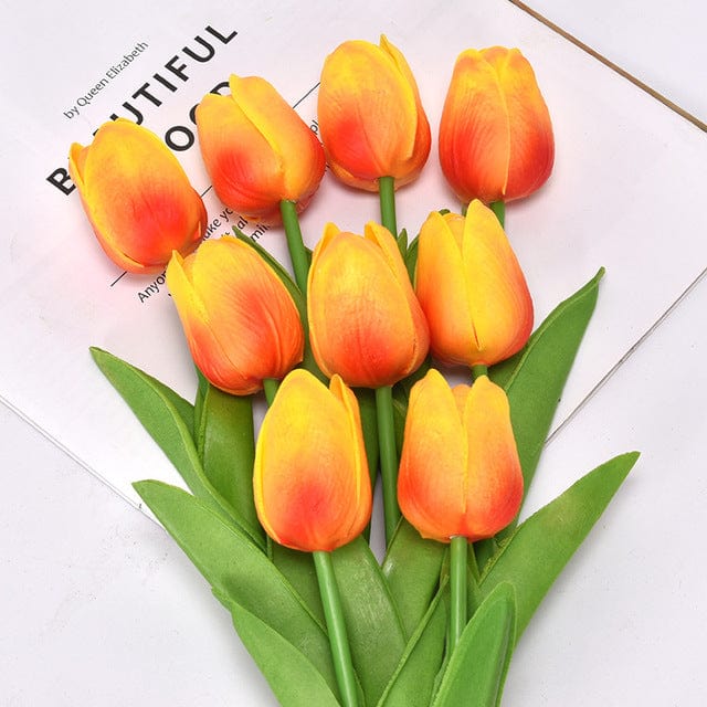 10 Stück künstliche Mini-Tulpen