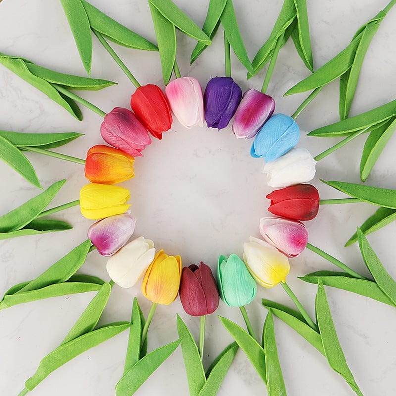 10 Stück künstliche Mini-Tulpen