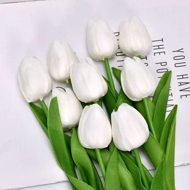 10pcs mini tulipas artificiais