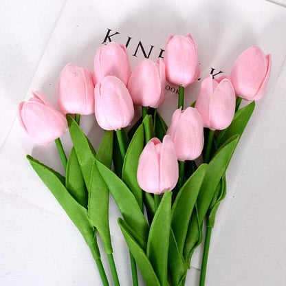 10pcs mini tulipas artificiais