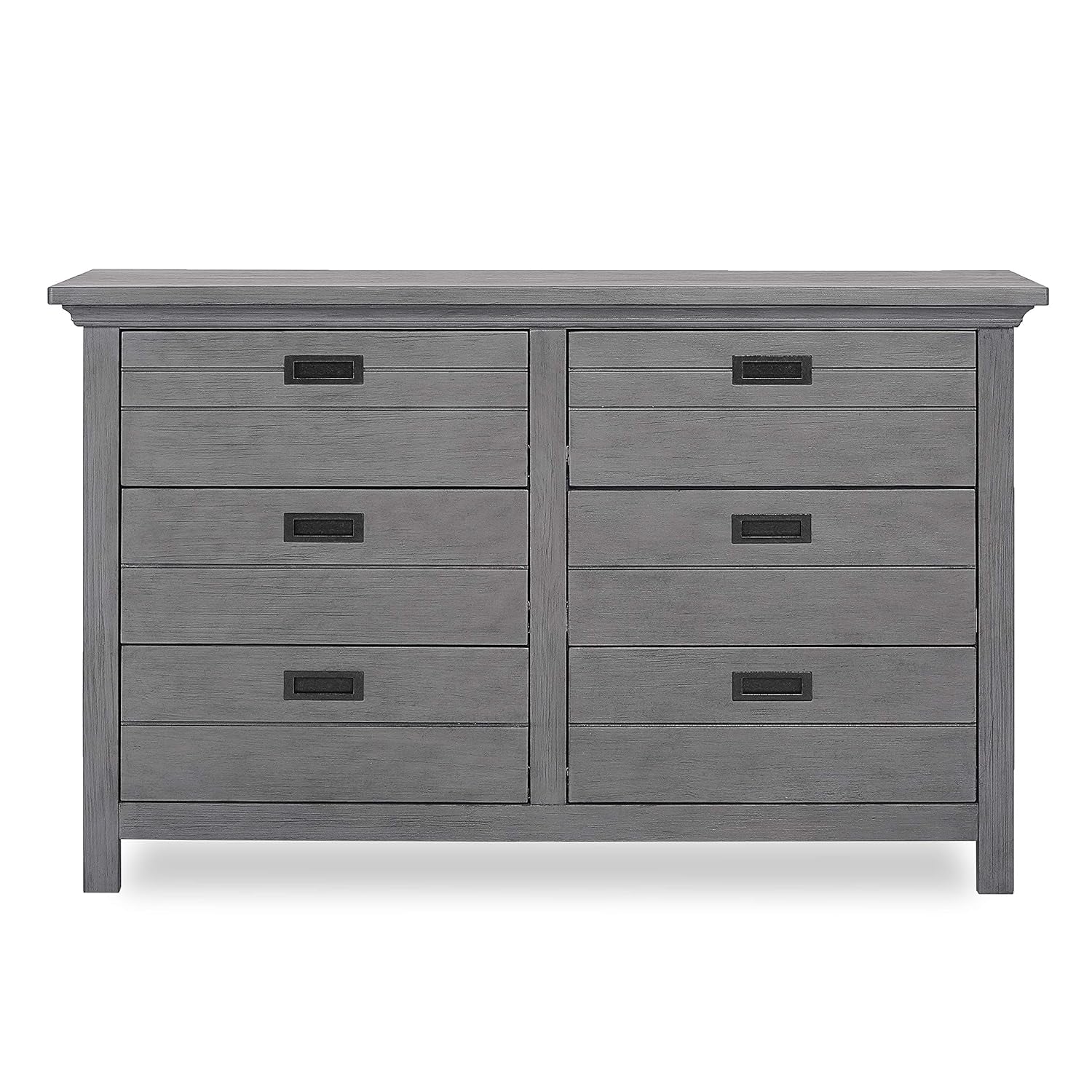 Evolur Waverly Double Dresser, Rustic Grey , 54X20.25X33 Inch (Pack of 1) Baby Products Changing & Dressing Chests & Dressers Furniture Nursery