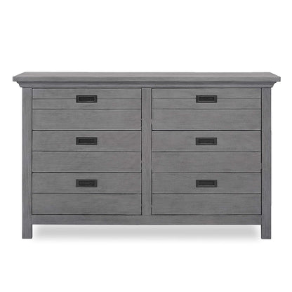 Evolur Waverly Double Dresser, Rustic Grey , 54X20.25X33 Inch (Pack of 1) Baby Products Changing & Dressing Chests & Dressers Furniture Nursery