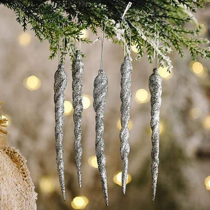 10pcs Christmas Icicle Tree Hanging