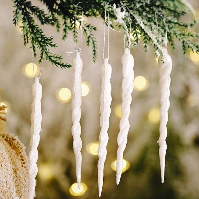 10pcs Christmas Icicle Tree Hanging