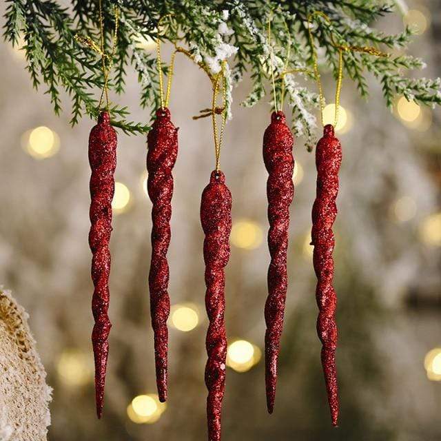 10pcs Christmas Icicle Tree Hanging