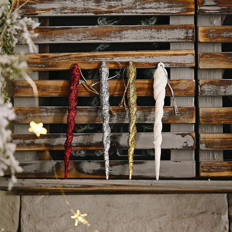 10pcs Christmas Icicle Tree Hanging