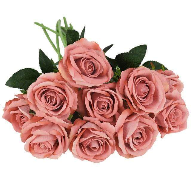 10pcs rosas de seda