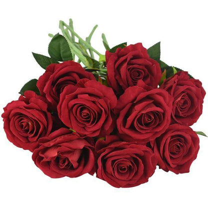 10pcs rosas de seda