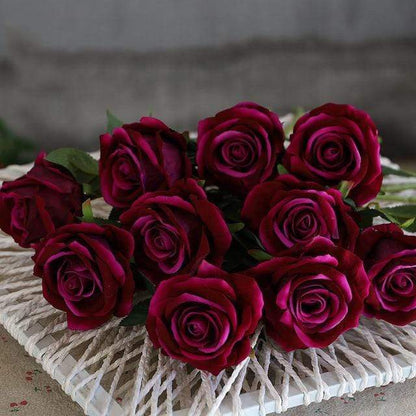 10pcs rosas de seda