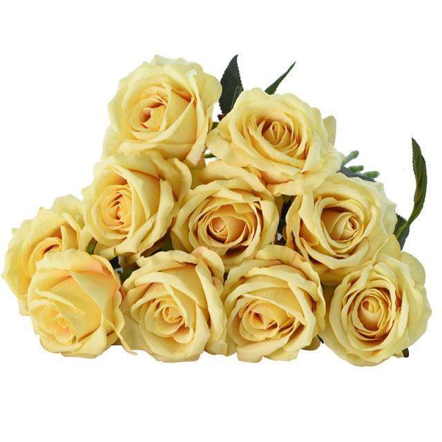 10pcs Silk Roses