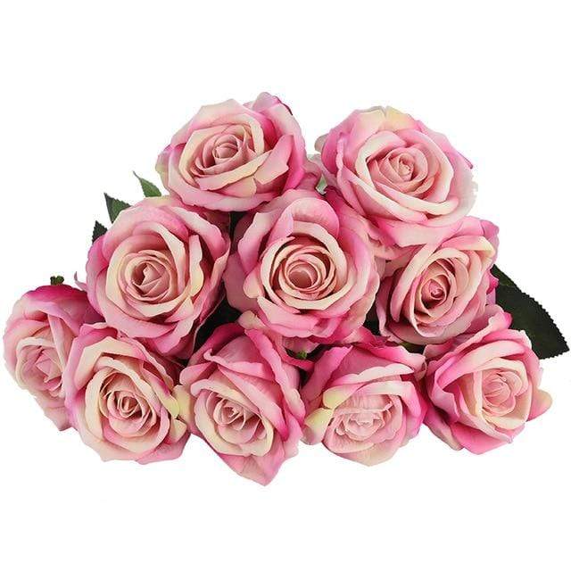 10pcs rosas de seda