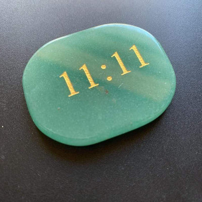 11:11 Pierre de palmier aventurine verte