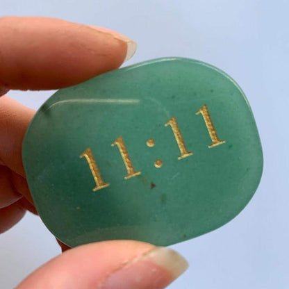 11:11 Green Aventurine Palm Stone