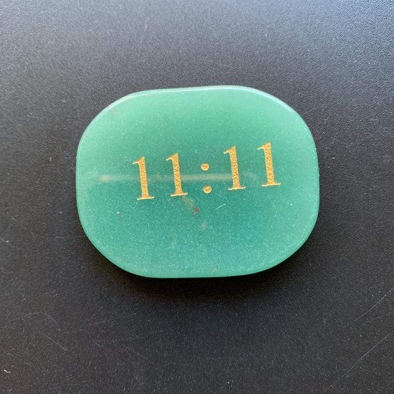 11:11 Pierre de palmier aventurine verte