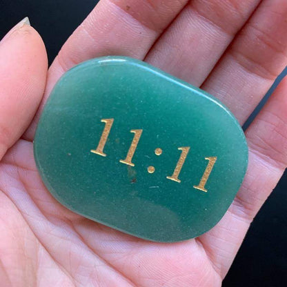 11:11 Pierre de palmier aventurine verte