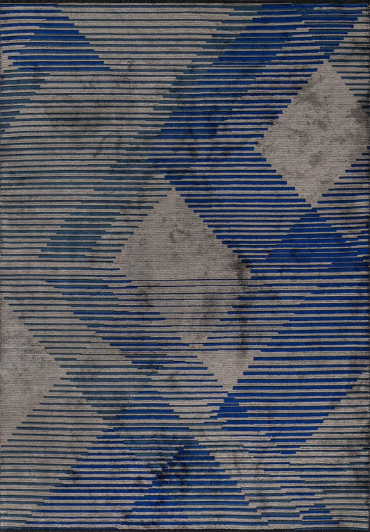 Barcelona Navy Blue - Sax Blue Rug area carpet area rug carpet Color_Blue Color_Grey MARRAKESH Material_Cotton & Viscose Rug2023