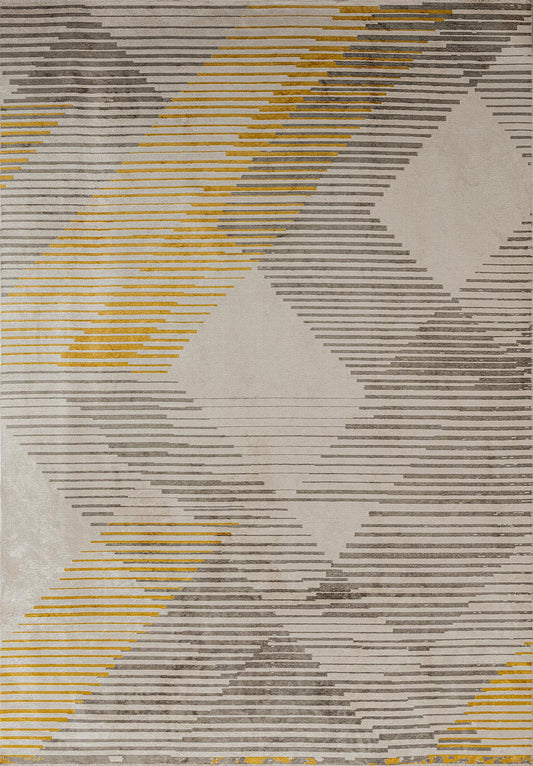 Barcelona Gold - Grey Rug area carpet area rug carpet Color_Gold Color_Grey Color_White MARRAKESH Material_Cotton & Viscose Rug2023