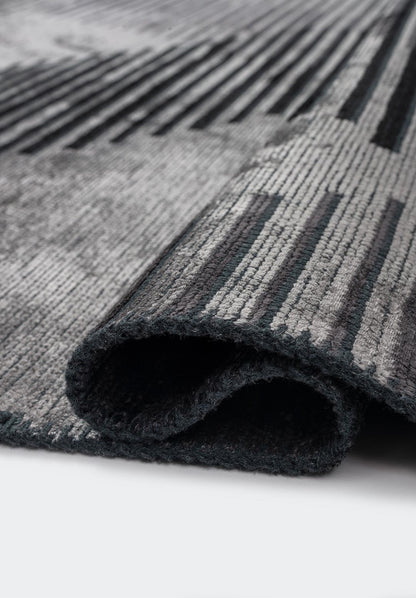 Barcelona Charcoal - Black Rug