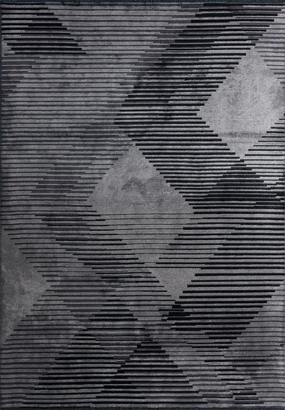 Barcelona Charcoal - Black Rug