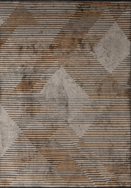 Barcelona Dark Beige - Cream Rug area carpet area rug carpet Color_Beige Color_Brown Color_White MARRAKESH Material_Cotton & Viscose Rug2023