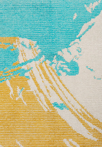 Madrid Turquoise - Yellow Rug