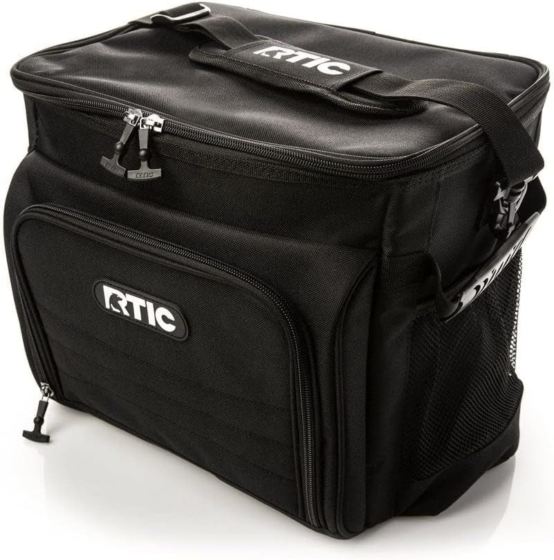 RTIC Day Cooler Bag 28 Can, Soft Sided Portable Insulated Cooling Bags for Lunch, Beach, Drink, Beverage, Travel, Camping, Picnic, for Men and Women, Black Home & Kitchen Kitchen & Dining Lunch Bags Storage & Organization Travel & To-Go Food Containers