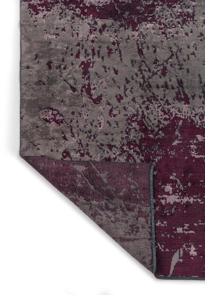 Mallorca Dark Damson - Dark Grey Rug