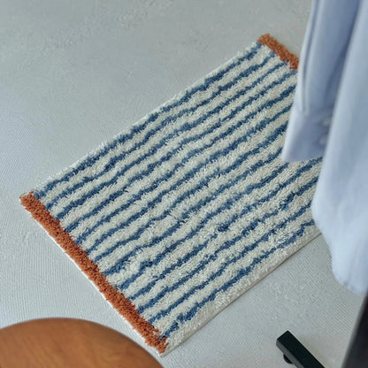 Plush Tufted Wavy Striped Accent Rug