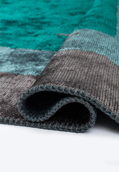 Hannover Charcoal - Petrol Rug