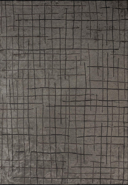 Brooklyn Charcoal - Cream Rug