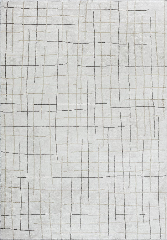 Brooklyn Anthracite - Beige Rug area carpet area rug carpet Color_Beige Color_Grey MARRAKESH Material_Cotton & Viscose Rug2023