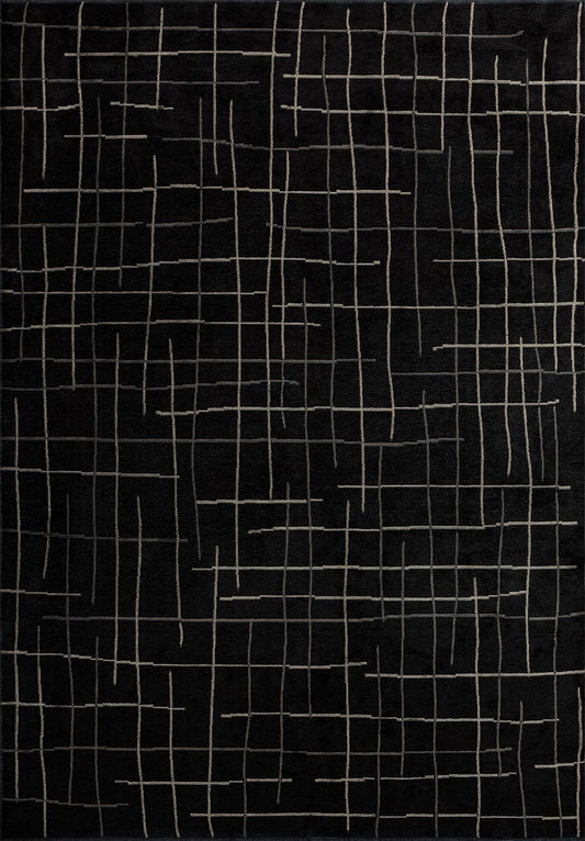 Brooklyn Anthracite - Black Rug area carpet area rug carpet Color_Black Color_Grey MARRAKESH Material_Cotton & Viscose Rug2023