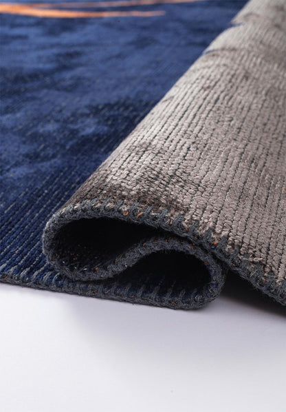Munich Dark Navy - Dark Grey Rug