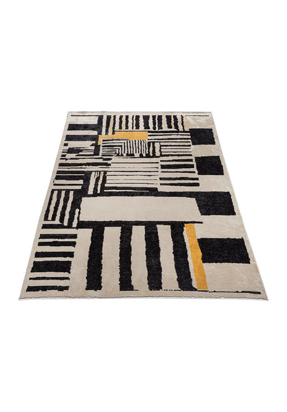 Oxford Black - Cream Rug