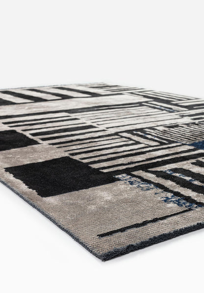 Oxford Black - Beige Rug