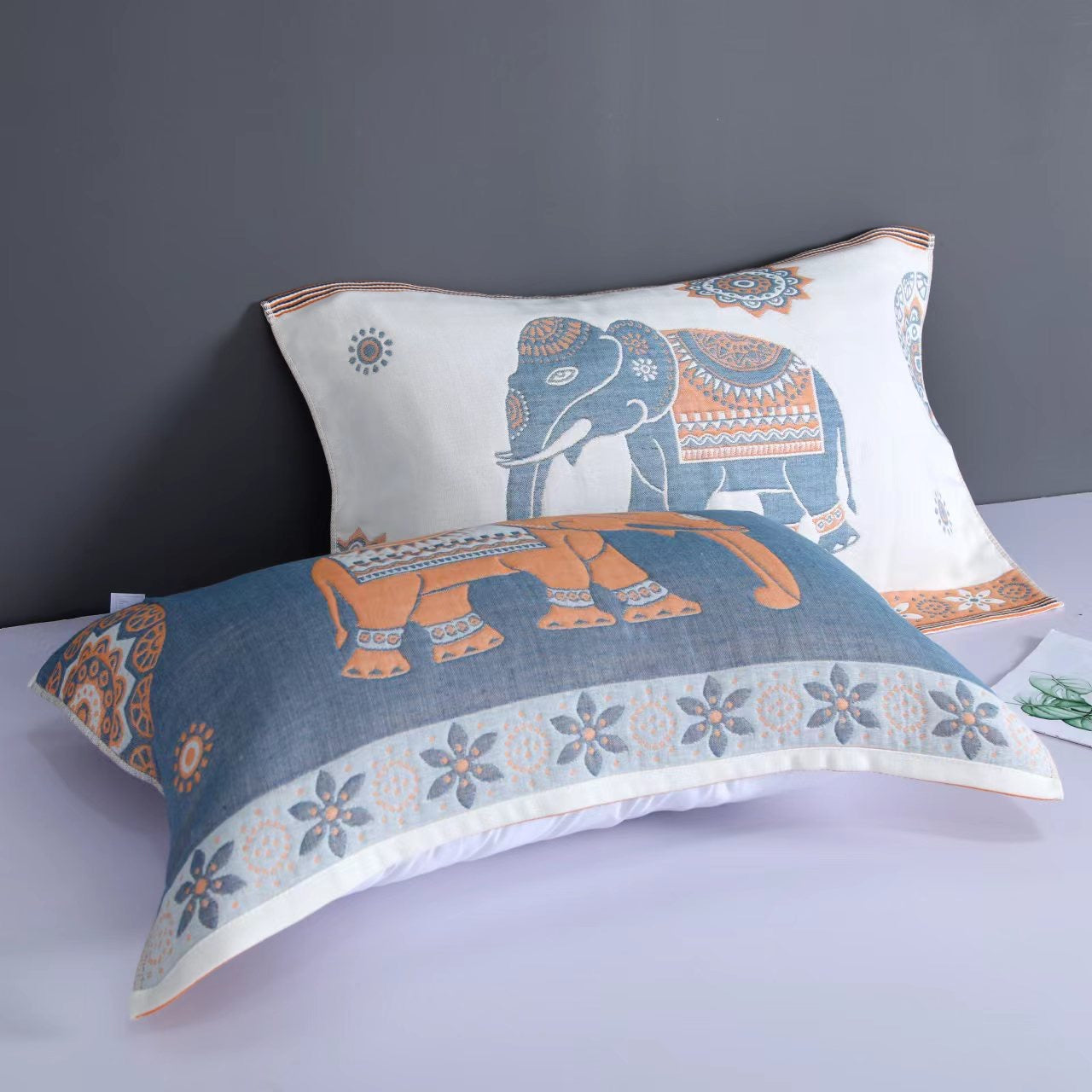 2pc Set Boho Elephant Pillow Cover