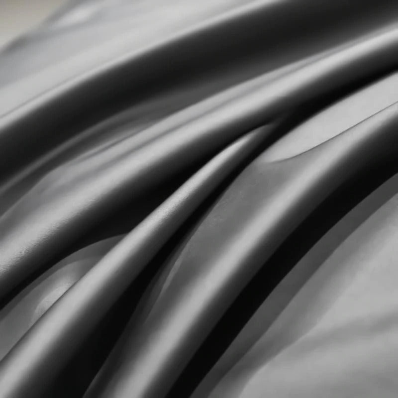 Neo Deep Grey Silky Cotton Bedding Set