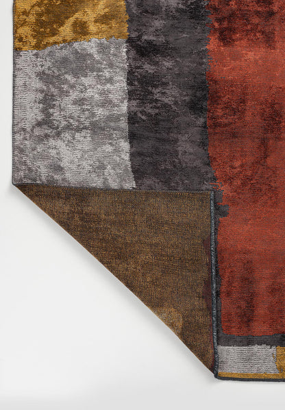 Hamburg Dark Terra - Mustard Rug