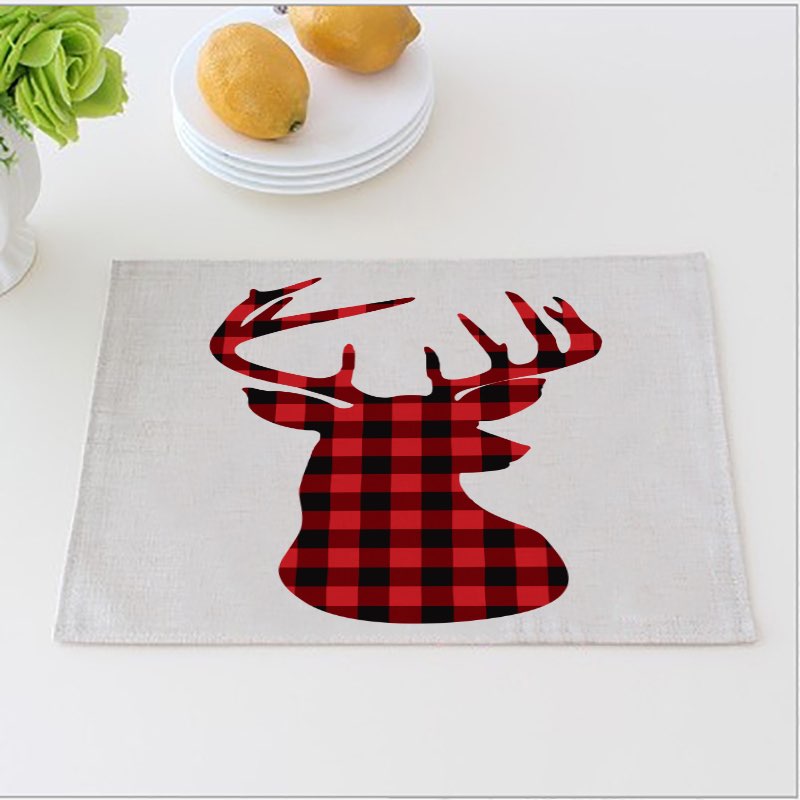 Holiday Plaid Dinner Mats