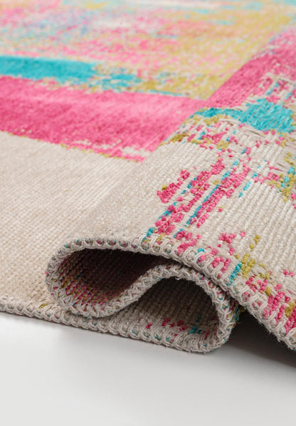 Nice Pink - Turquoise Rug