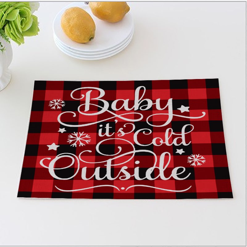 Holiday Plaid Dinner Mats