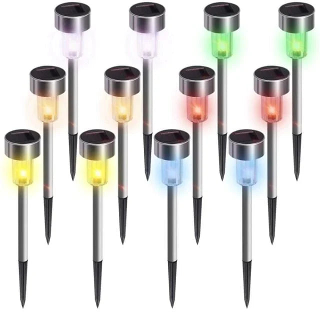 12Pcs LED Solar Garden Powered Lamp