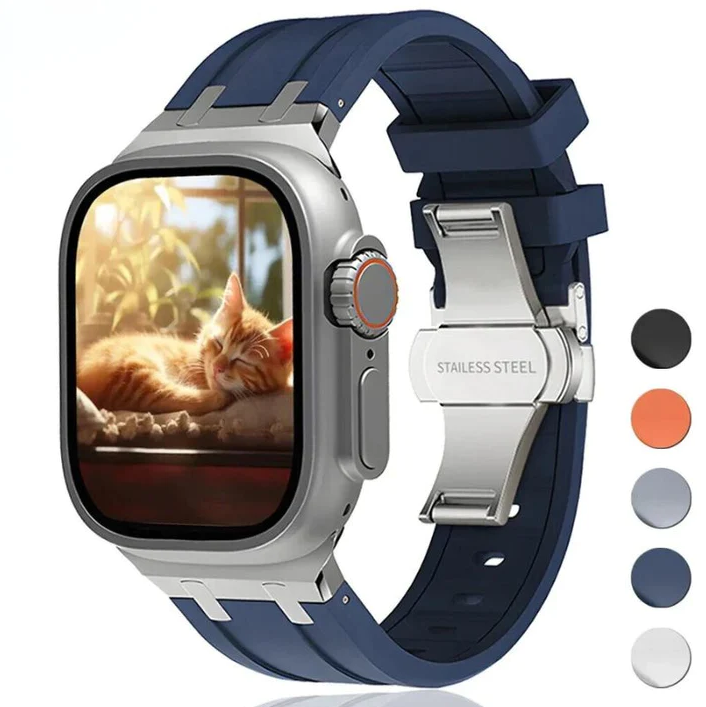 Titanium Silicone Apple Watch Band