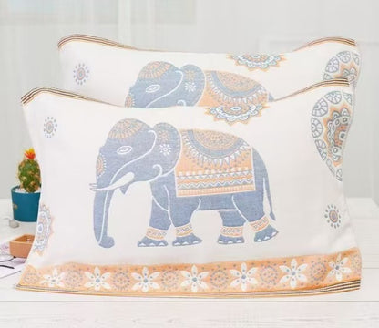 2pc Set Boho Elephant Pillow Cover