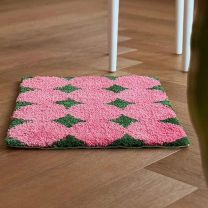 Plush Floral Tufted Polyester Accent Rug