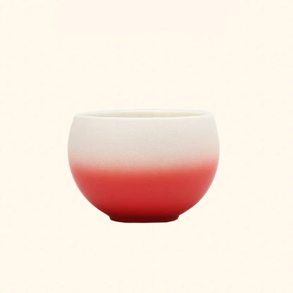 Matte Ombre Ceramic Coffee Cup & Saucer Set