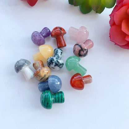 12pc Natural Crystal Mini Mushroom Gift Box