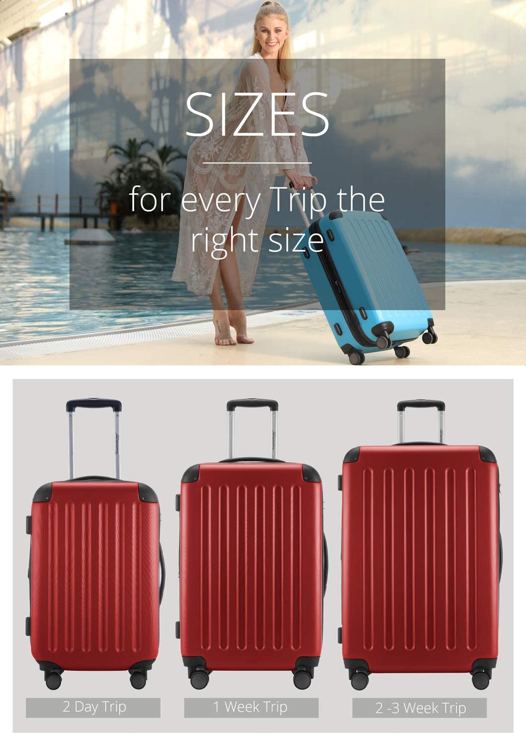 Hauptstadtkoffer Suitcase, Aqua Green, 65Cm Clothing Luggage Luggage & Bags Luggage & Travel Gear Shoes & Jewelry Suitcases